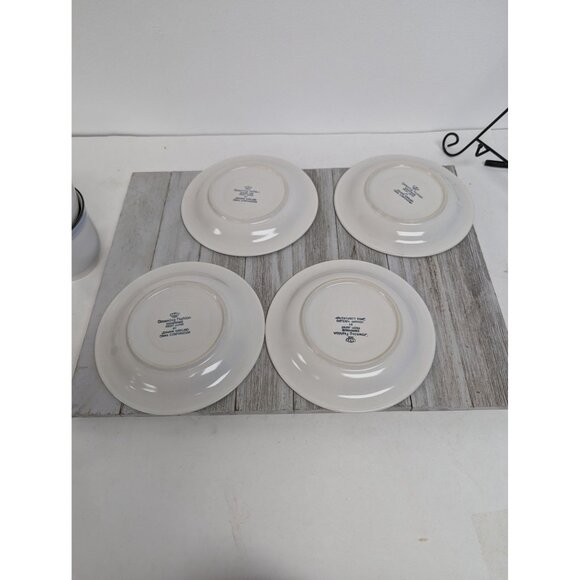 Vintage Johann Haviland Blue Bouquet Crowning Fashion Set 4 Teacups Saucers - Picture 7 of 8